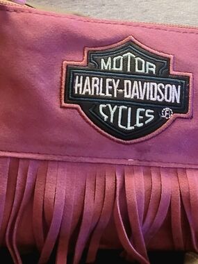 NEW Harley-Davidson Pink Fringe Suede Crossbody Bag